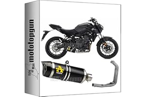 arrow 71930AKN + 71758MI ligne complete approuve open thunder aluminium noir embout carby compatible avec yamaha mt07 mt-07 2021 2022 2023 mototopgun