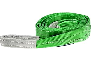 ‎DESERT FOX WINCH Schwerlast Hebegurt WLL 2T (Bruchlast 14T) – 3m Offroad Bergegurt & Abschleppgurt nach EN 1492-1 – Robustes Abschleppseil für Bergung & Offroad – Grün - Gurt