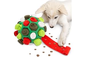 newhsy Snuffle Toys for Dogs, Skills Portable Dog Enrichment Toy, Sniffle Interactive Treat Game For Dog,Brain Mental Stimulating Dog Puzzle Toys for Small Large Dogs Gifts (Christmas)