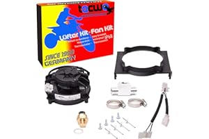 TECWO Enduro Beta RR 2T 4T à partir de l'année de construction 2010 à 2019 Kit de ventilateur de refroidissement Spal avec interrupteur thermique