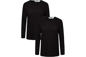 Daisy Dreamer Pack of 2 Womens Thermal Long Sleeve Top Ladies Warm Winter Baselayer Tops Thermals