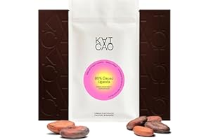 Kaicao Chocolate Negro 85% Cacao - Origen Semuliki Forest, Uganda – Endulzado con Dátiles – sin Azúcar Refinada, sin Lactosa, sin Gluten, Vegano – Cacao Puro de Origen Único – 2 x 70 gr