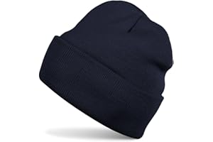 styleBREAKER Kinder Beanie Strickmütze mit breiter Krempe, Feinstrick Mütze doppelt gestrickt, Kindermütze 2-5 Jahre 04024030