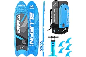 Bluefin Sup Planche de Stand Up Paddle Gonflable | Modèle Mammoth 18’ | Modèle Groupe/Famille – Jusqu’à 10 Personnes
