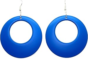 Bluebubble DISCO FEVER 56mm Large Round Pastel Hoop Earrings in Gift Bag - 32 Colours Available
