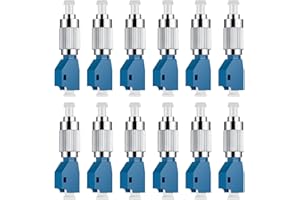 MSDADA 12 Pcs Visual Fault Locator Adapter, Fiber Optic Connector, Single Mode 9/125um FC Male to LC Female Adapter for VFL Connector