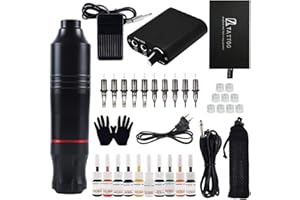 ANSELF Tatuaje Completo Kit de tatuaje Máquina de Tatuaje Rotativa Agujas de pluma Tintas de tatuaje Maquinas de Tatuar Profesionales