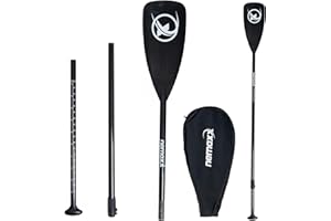 NEMAXX® Carbon Speed para Remo de pie de 3 Piezas - Remo de Sup Ajustable con Bolsa - Remo de Stand up Paddle Extra Ligero 702 g - Remo de Sup también Adecuado como Remo de Kayak