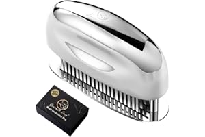 GOURMET EASY Batticarne con lame ultra-affilate - Batticarne acciaio inox Steaker in acciaio inossidabile al 100% - Batticarne per intenerire manzo/pollo/maiale/bistecca- Batti carne cucina professionalelavabile