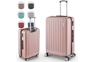 Easy Move Hartschalenkoffer Reisekoffer 64x44x26cm - Stabiler Trolley Koffer Mittelgroß Groß mit 4 Rollen 360° leise | Luggage Rollkoffer Hartschale mit Zahlenschloss und Teleskopgriff