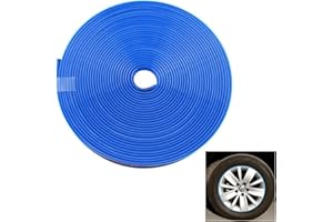 XLUMIO Car Wheel Rim Protector Decor Strip, 8m Alloy Rim Protectors Wheel Edge Trim Strip Tire Protection Ring Anti-Collision Strip Wheel Hub Anti-Scratch(Color:blue)