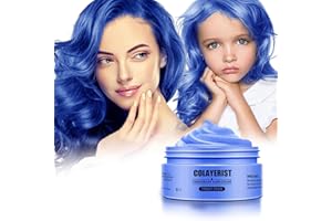 COLAYERIST Blu Gel Colorato per Capelli Uomo e Donna Lavabile, Colore Temporaneo per Bambini, Crema Colorata per Feste o Cosplay