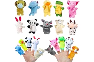 MORJCG 10 Pcs Finger Puppets, Puppets, Puppets for Children, Hand Puppets, Finger Puppets for Toddlers, Mini Plush Figures Toy Assortment for Boys & Girls, Party Favors for Shows, Playtime, Schools