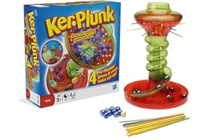 Hasbro Gaming Kerplunk Game for 5+ Year Old Kids | Nerve-Racking Skill Test | Family and Party Game-Night | Includes 30 Marbles, 28 Sticks, and More | 4 Ways to Play | Gift Idea for Classic Games Fans