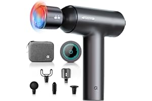 arboleaf Pistola per Massaggio Muscolare Con Caldo e Freddo, Pistola Professionale Massaggiante Profondo Tessuto 6 Velocità Massage Gun con 5 Testine di Massaggio per il Rilassamento dei Muscoli