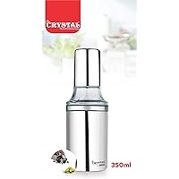 Crystal Stainless Steel Oil Pourer/Dispenser, 350 ml, Silver