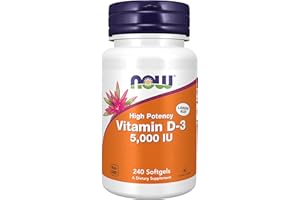 Now Foods, Vitamin D3 Depot, 5.000IU, Cholécalciférol, Haute Dosé, 1 Capsule tous les 5 Jours, 240 Capsules molles, Testé en Laboratoire, Sans Soja, Sans Gluten, Sans OGM