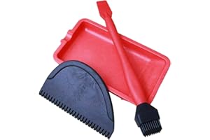 Furtryvl The Complete Silicone Glue Kit, Woodworking Glue Brush Tool, Silicone Woodworking Glue Applicator Set With Glue Spreader Brush & Tray, Narrow Brush Wide Brush Flat Scraper Wood Gluing Tools