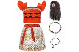 KumSoomliy Princess Costume Kid Fancy Dress up Outfit for Girls Adventure Halloween Birthday Party Holiday Cosplay Child Dressing with Wig and Accessories for 1-8 Y