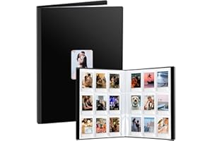 FRETONBA Album per Polaroid Film Adatto per Foto 6×9 cm, Slip-in Album Fotografico per Instax Mini Fotos con 216 Tasche, Grande Fotolibro con Ritaglio di Copertina, Nero