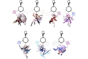 UTIEHD Honkai star rail zestaw breloków do kluczy, akrylowe Honkai star rail rysunek breloki uroczy design anime towar brelok