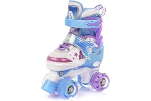 ‎METEOR Wrotki dla Dzieci Małe Rozmiary 27 do 37 Damskie Dziecięce Idealne dla poczatkujących Regulowane Wygodne Lekkie Bezpieczne ABEC 7 Regulowany Rozmiar meteor