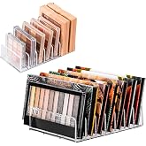 Set of 2 Acrylic Makeup Organizers, 7 Compartments | 2 clear organizer with 7 compartments, ideal for palettes, shadows, lips