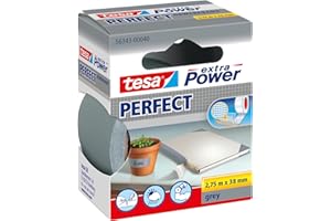 Tesa Nastro In Tessuto, Grigio, 2.75 x 38 mm