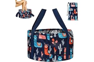 hanmir Fußbad,Zusammenklappbarer Großes Fußbadewanne,tragbares Fußbecken mit Aufbewahrungstasche,für Pediküre, Massage und Einweichen Füße