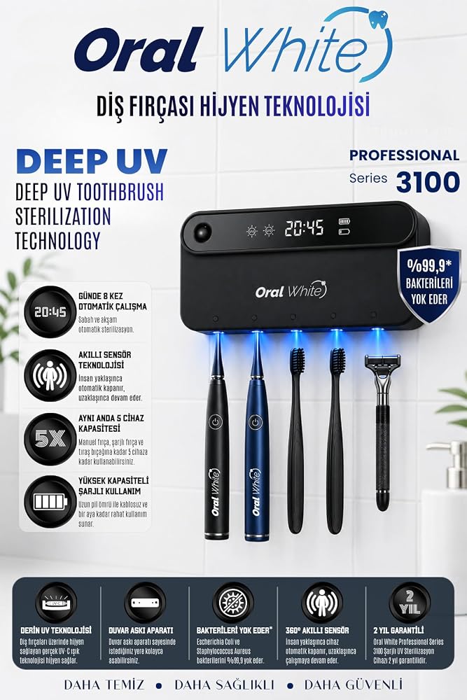 Oral White Professional Series 3100 Şarjlı UV Sterilizasyon Cihazı