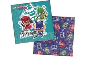 ‎PJ MASKS Generique - 16 Servietten in Blau PJ Masks 33 x 33 cm