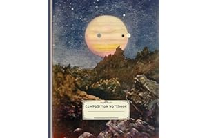 Composition Notebook: Wonderful Vintage Jupiter Planet Illustration. College Ruled. Workbook for Students, Teachers, and Writers. Blank Lined Journal for Astronomy Lovers.
