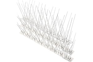 ONECE Dissuasori per Piccioni in Acciaio Inox 3,3 M, Kit Spuntoni per Uccelli, 10 Pezzi da 33 cm, Punte per La Difesa degli Corvi Robusto e Durevole