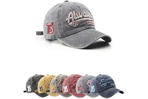 TRABIG Casquette Homme Style Rétro Lavé et Respirant, Casquette De Baseball pour Hommes Femmes Cap Pur Coton, Casquette Ete Ajustable - Circonférence de la tête 56-60cm