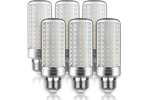 Tebio LED Argento Mais lampadine E27 25W Small Edison Screw Equivalente a 200W 2500LM Non Dimmerabile 3000K Bianca Calda Lampadine a candela, 6 pezzi