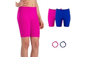 Risalti Pantaloncini Bambina Microfibra 2 Pz - Leggings Bambina Corti Sportivi, Ciclisti Bambina Elasticizzati, Culotte Bambina Seamless con Bracciali Colorati in Omaggio - Made in Italy