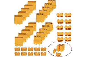 HUAZIZ 10 Paires XT90 Gaine Connecteur Connecteur pour Modèle RC et Plus (10pcs XT90Connecteur Mâle + 10pcs XT90 Connecteur Femelle)