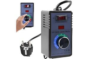 GOMETY Régulateur de vitesse, AC 220 V, 15 A, 4000 W, régulateur de tension électronique avec protection contre les surcharges, pour moteur et meuleuse d'angle