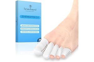 FERSENFREUND© Zehenschutz 14er Multi-Set Großer Zeh & Kleiner Zeh - NEUHEIT 2024 - Premium Zehenkappen Zehenpolster Zehenschutzkappe Zehen Polster Zehenpflaster Anti Blasen Schutz Zehenschoner Silikon