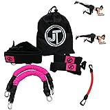 JT - Fascia per stivali da fitness, fascia di resistenza per gambe a casa, palestra, allenamento fitness, manuale di istruzio