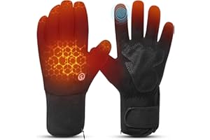 SUN WILL Guantes Calefactables, Guantes Térmicos Recargable 7.4V 2200mAh para Hombre y Mujer Eléctricos Guantes Moto Invierno Calefactables al Aire Libre Esquí Motociclismo Pesca Senderismo Prevenir Artritis