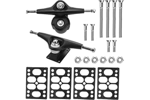 Bruafsir Surfing Skateboard Trucks pour S6 Adaptateur pour Skateboard Surfskate Rouge Bridge Set de Joints Noirs