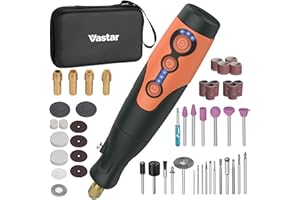 Vastar Utensili rotanti multifunzione 135 W kit, elettrico, 6 velocità regolabile, 8000-35000 giri/min, con 210 accessori, adatto per taglio, incisione, foratura, rettifica, lucidatura