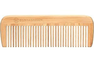 Olivia Garden Bambusowy grzebień dotykowy – ekologiczny bambusowy grzebień do włosów na całej długości – do grubych włosów
