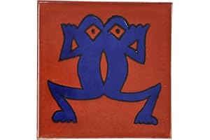 Tumia LAC Handmade Mexican Talavera Tile - Authentic Style Geraldo Ceramic Tiles for Crafts, Backsplashes and Home Improvement - Individual Tile