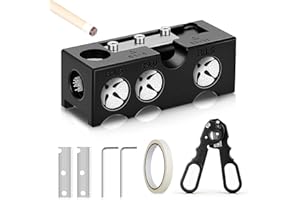 Infreecs 11-in-1 Billiards Pool Cue Tip Shaper, Pool Cue Tips Replacement Kit, Multifunctional Snooker Tips Tool, Compact Cue Tip Shaper Pool Cue Accessories for Replacement and Shaping Cue Tips