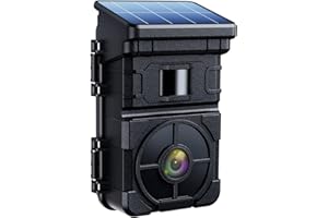 VOOPEAK Cámara de Caza Solar 24MP 1080P, Camara Caza Nocturna 2500mAh Batería Incorporada Recargable, Camara Fototrampeo Caza con 0,1s Velocidad de Disparo y Gran Angular de 120° IP66 Impermeable