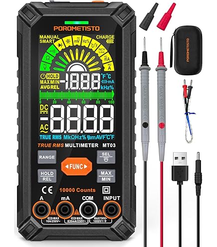 YOJOCK USB Tester Type C Spanningstester Power Meter 2 in 1, Digitale