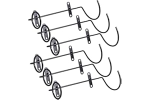 Cabilock Lot de 6 étagères murales en Fer Vintage à Suspendre Individuellement, Support pour Bouteilles de vin, Porte-Bouteilles pour Bar, pub, décoration de Maison, Noir