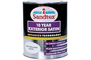 Sandtex 10 Year Exterior Satin 750ml Brilliant White